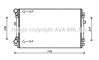 AVA QUALITY COOLING vw2338 -  Радиатор, охлаждение двигателя